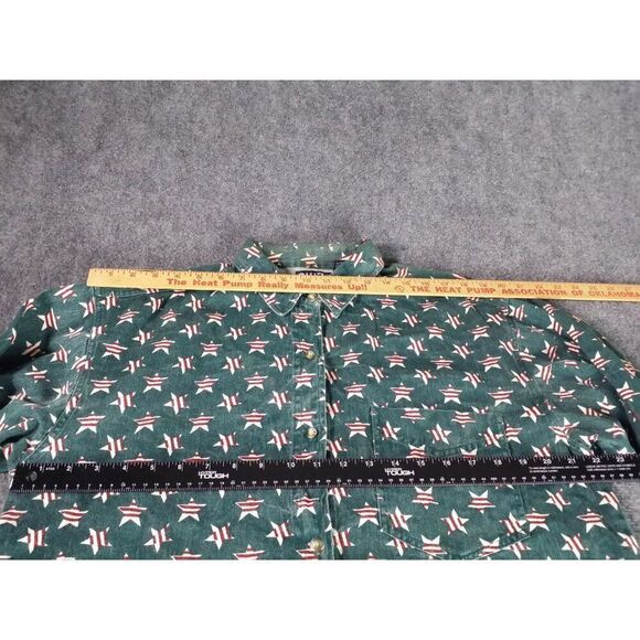 Vintage Quizz New York Button Up Men Sz L All Over‎ Print Stars Workwear - Picture 4 of 6